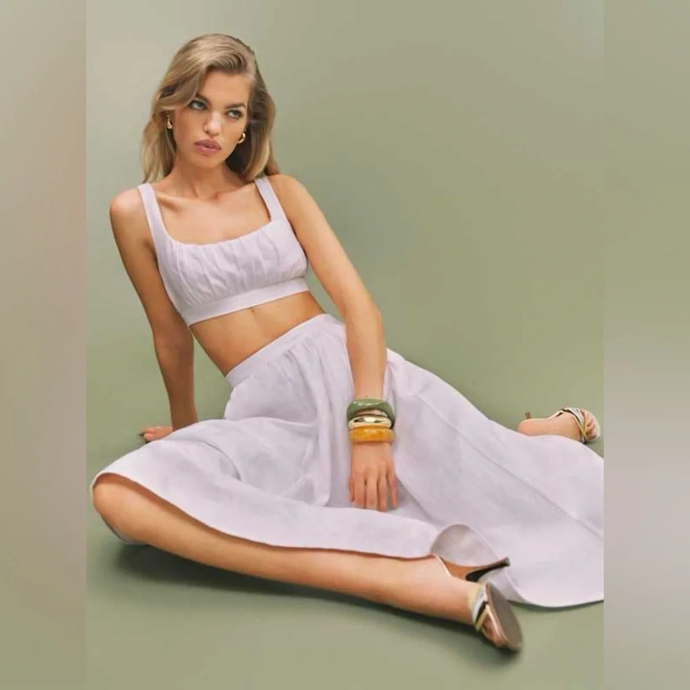 REFORMATION Shannon Linen Two Piece
